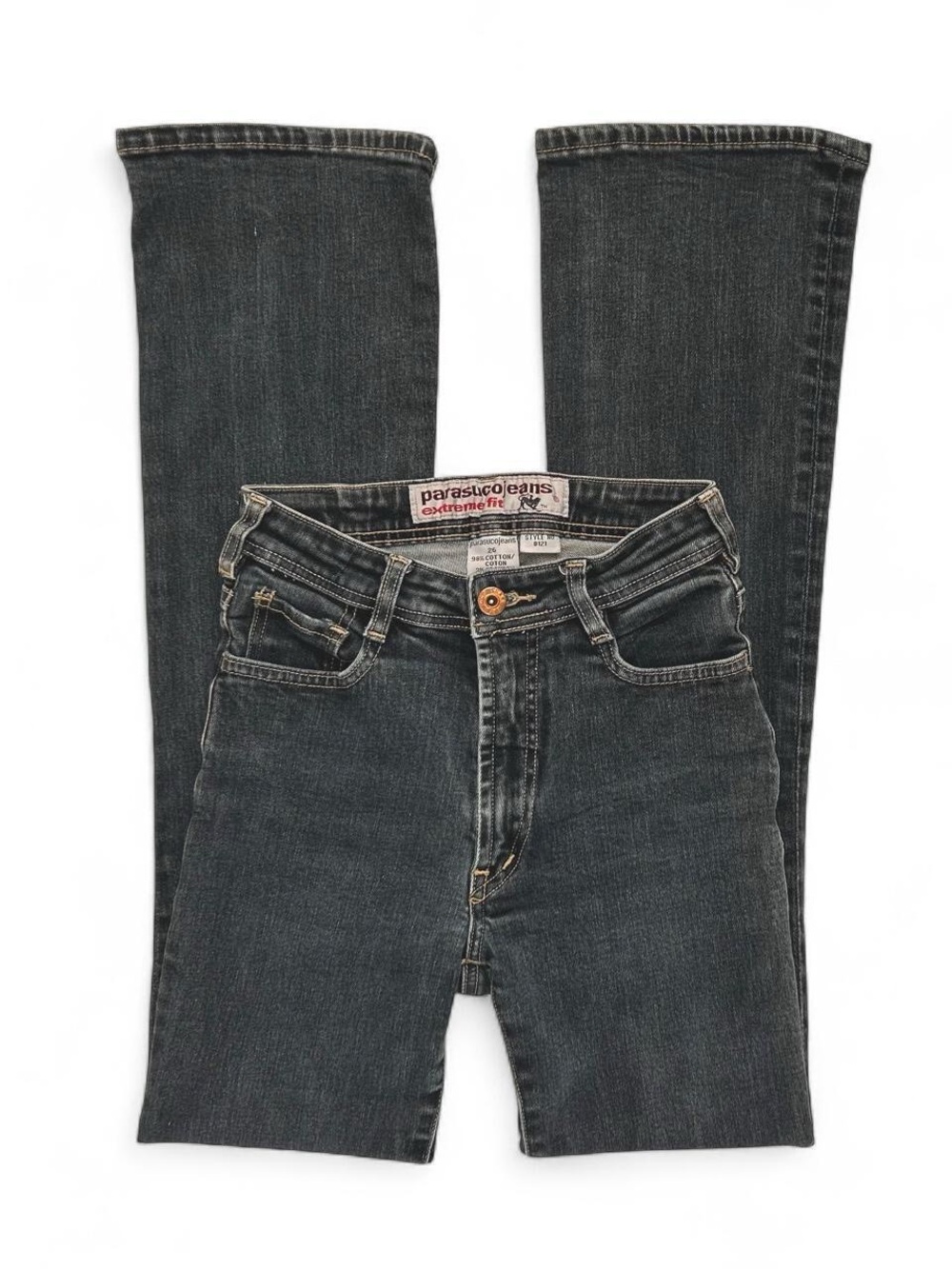 Vintage 90s/2000s Parasuco High Waisted Gray-Blue Boot Cut Jeans